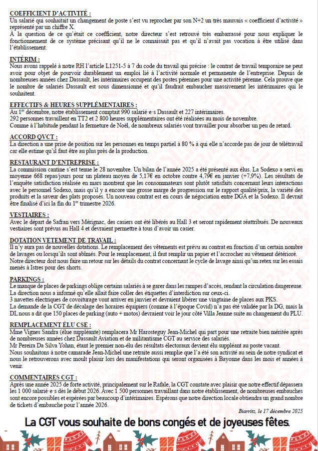 Compte rendu CSE du 16 décembre 2025