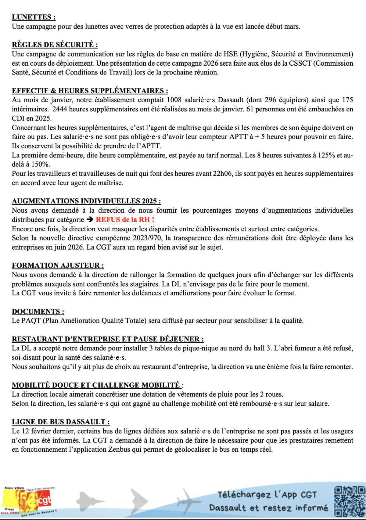 Compte rendu CSE du 26 février 2026