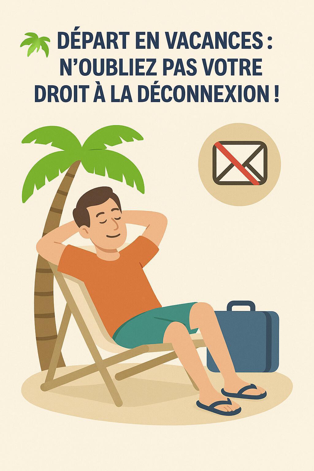 🌴 Départ en vacances : n’oubliez pas votre droit à la déconnexion !