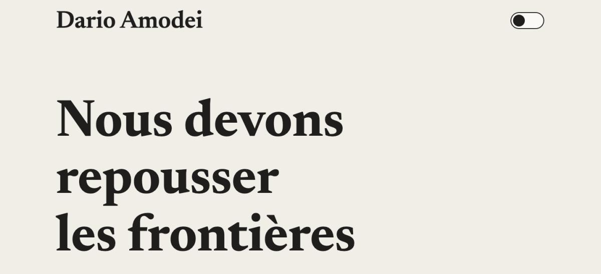 Dario Amodei appelle l'industrie de l'IA à « ralentir la cadence »