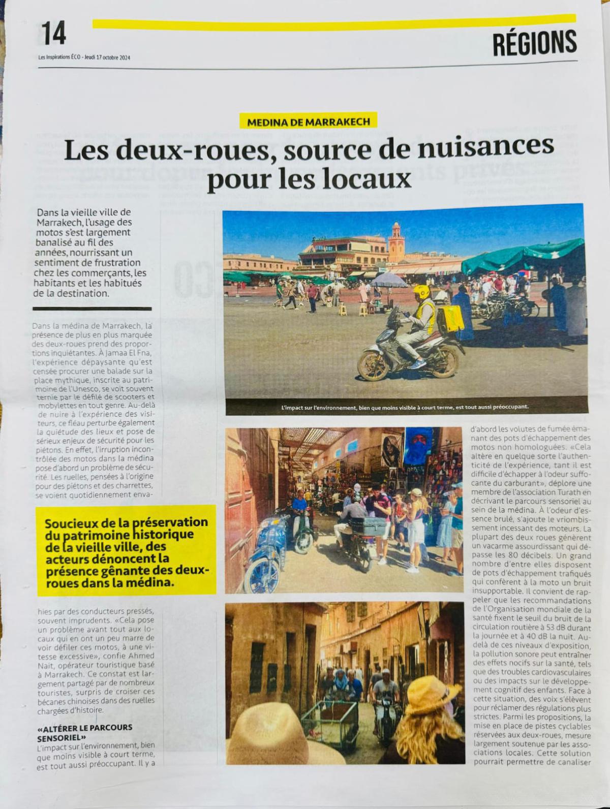 Alerte dans la médina : Les deux-roues menacent-ils l'âme de Marrakech ?