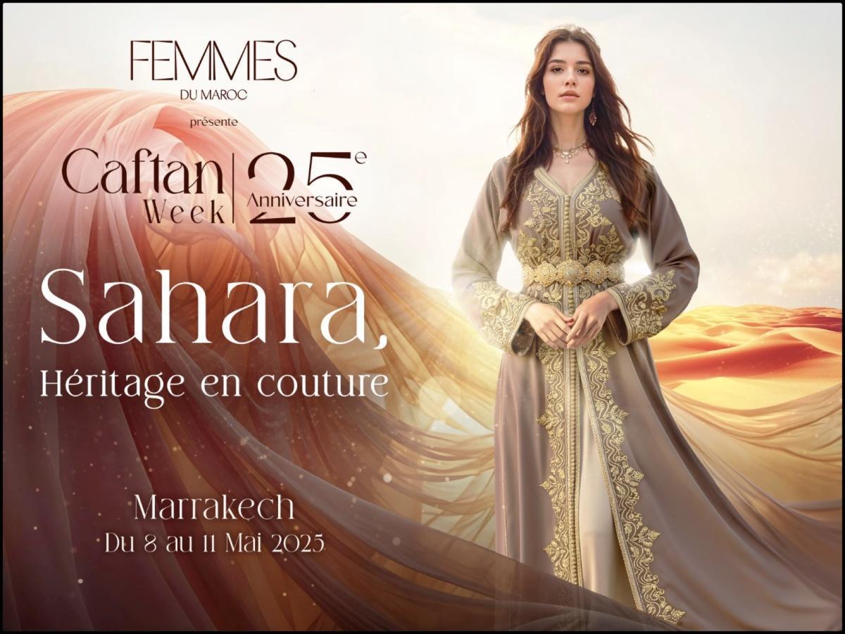 Le Caftan marocain célèbre les traditions sahariennes lors d'un défilé exceptionnel à Marrakech Le Caftan marocain célèbre les traditions sahariennes lors d'un défilé exceptionnel à Marrakech