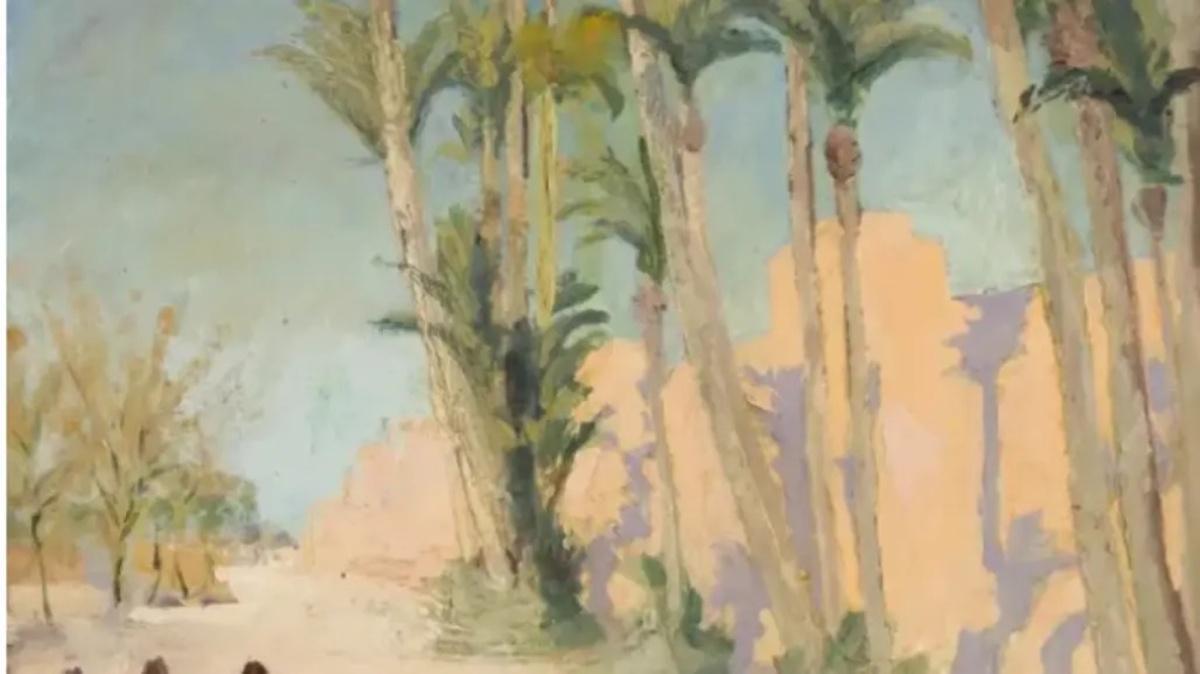 Un tableau à l'huile de Winston Churchill représentant un paysage de Marrakech est mis aux enchères au Canada Un tableau à l'huile de Winston Churchill représentant un paysage de Marrakech est mis aux enchères au Canada