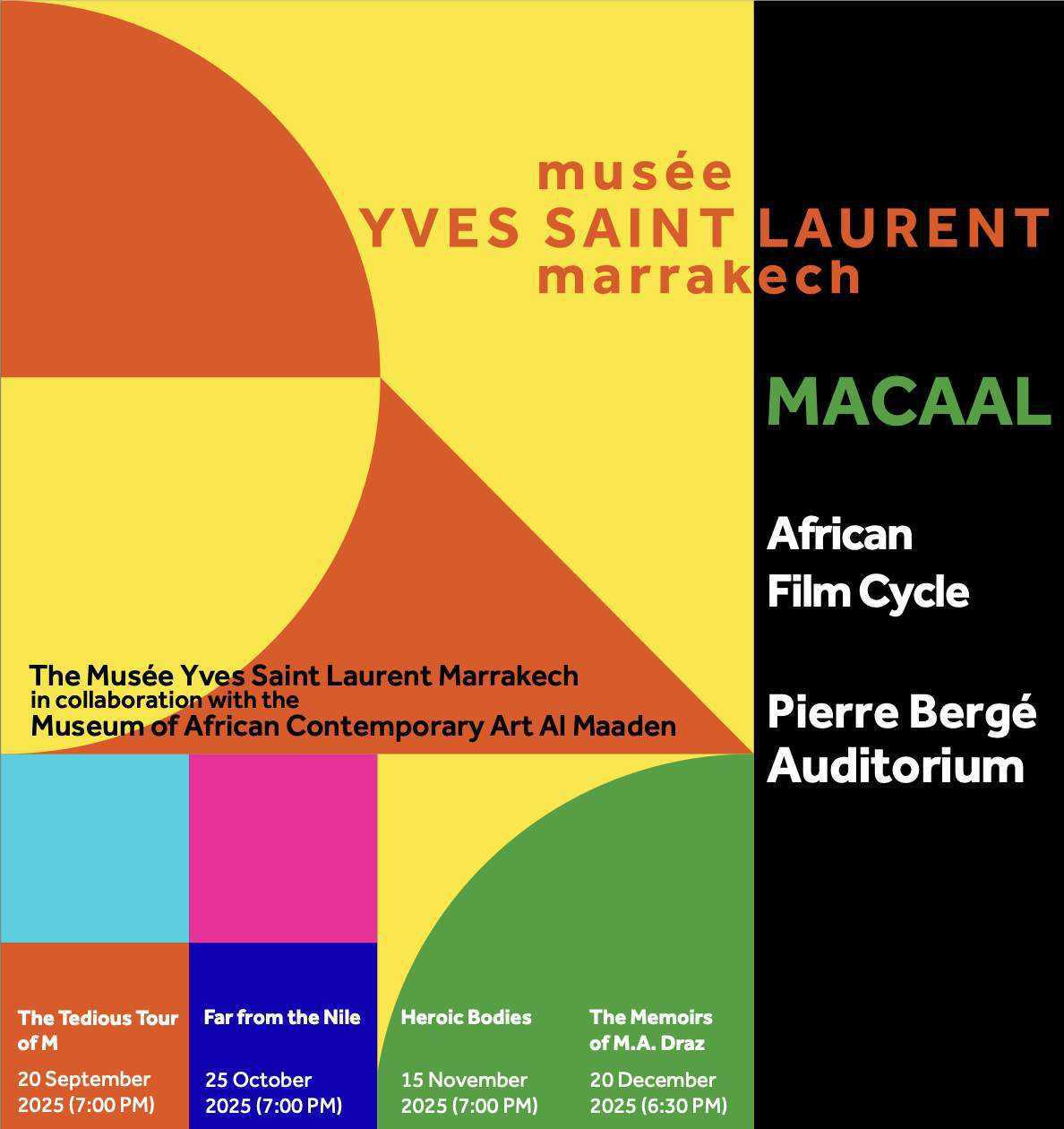 Marrakech : MACAAL et le musée YSL mettent en avant le cinéma africain avec deux événements majeurs