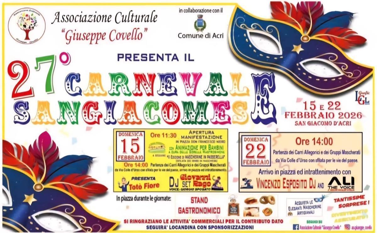 Partenza dei Carri Allegorici e dei Gruppi Mascherati (dalle ore 14.00)