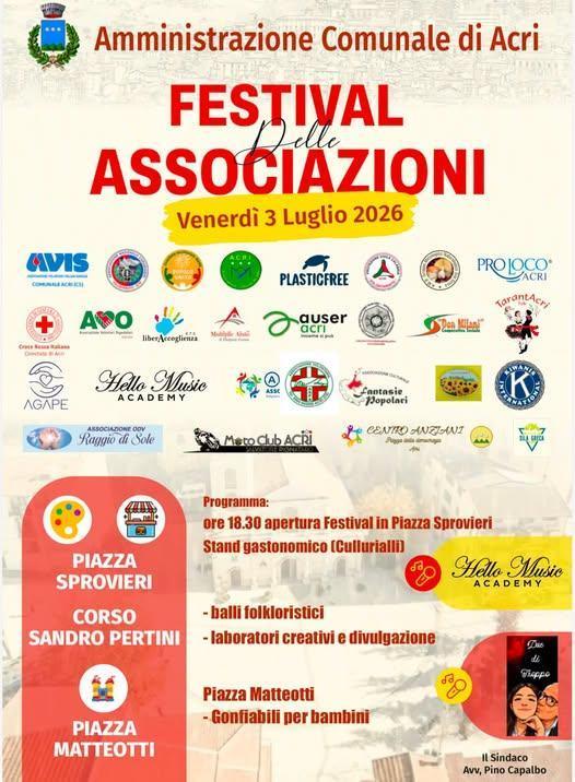 Festival delle Associazioni (dalle ore 18:30)