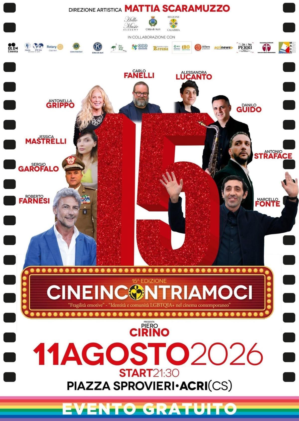 Cineincontriamoci - 15ª edizione (Inizio ore 21:30)