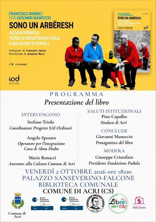 Presentazione del libro "Sono un Arbëresh" (inizio ore 18:00)