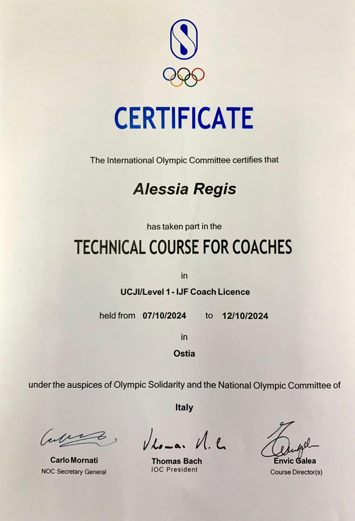  IJF Coach Licence