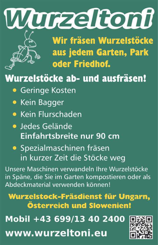 Wurzelstock-Fräsdienst für Ungarn, Österreich und Slowenien! Wurzelstock-Fräsdienst für Ungarn, Österreich und Slowenien!