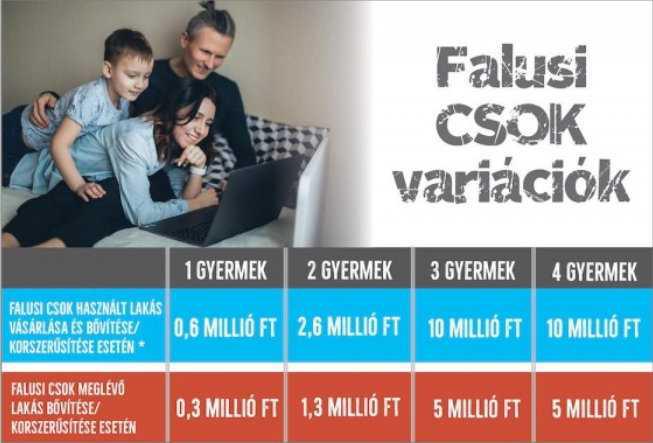 Was bedeutet "Falusi Csok lehetséges" an einem Haus-Verkaufsschild in Ungarn?