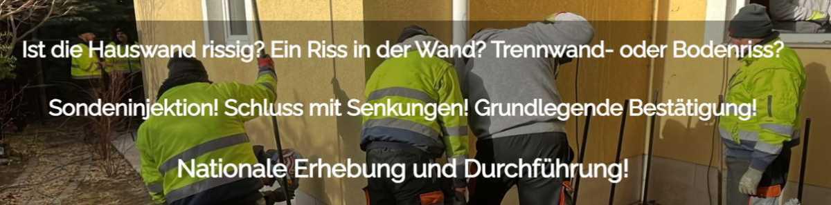 Haussanierung bei Absenkungen & statisch relevanten Rissen Haussanierung bei Absenkungen & statisch relevanten Rissen