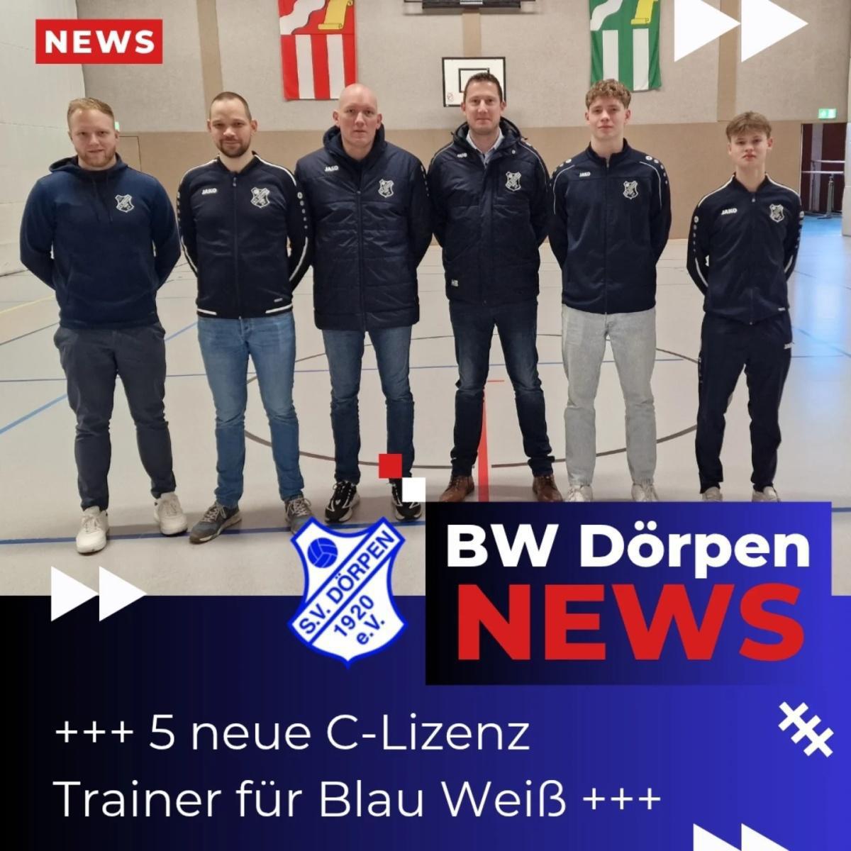 Neue C-Lizenz Trainer bei Blau Weiss