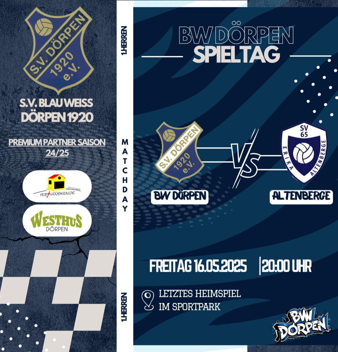 Letztes Heimspiel 1.Herren BW Dörpen 