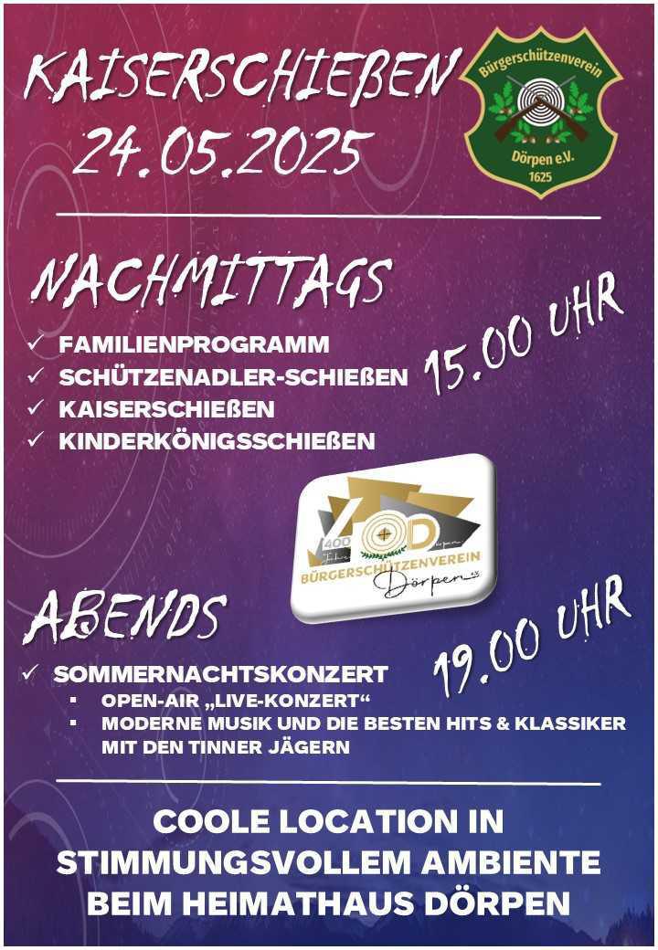 Kaiserschiessen 2025 in Dörpen Kaiserschiessen 2025 in Dörpen