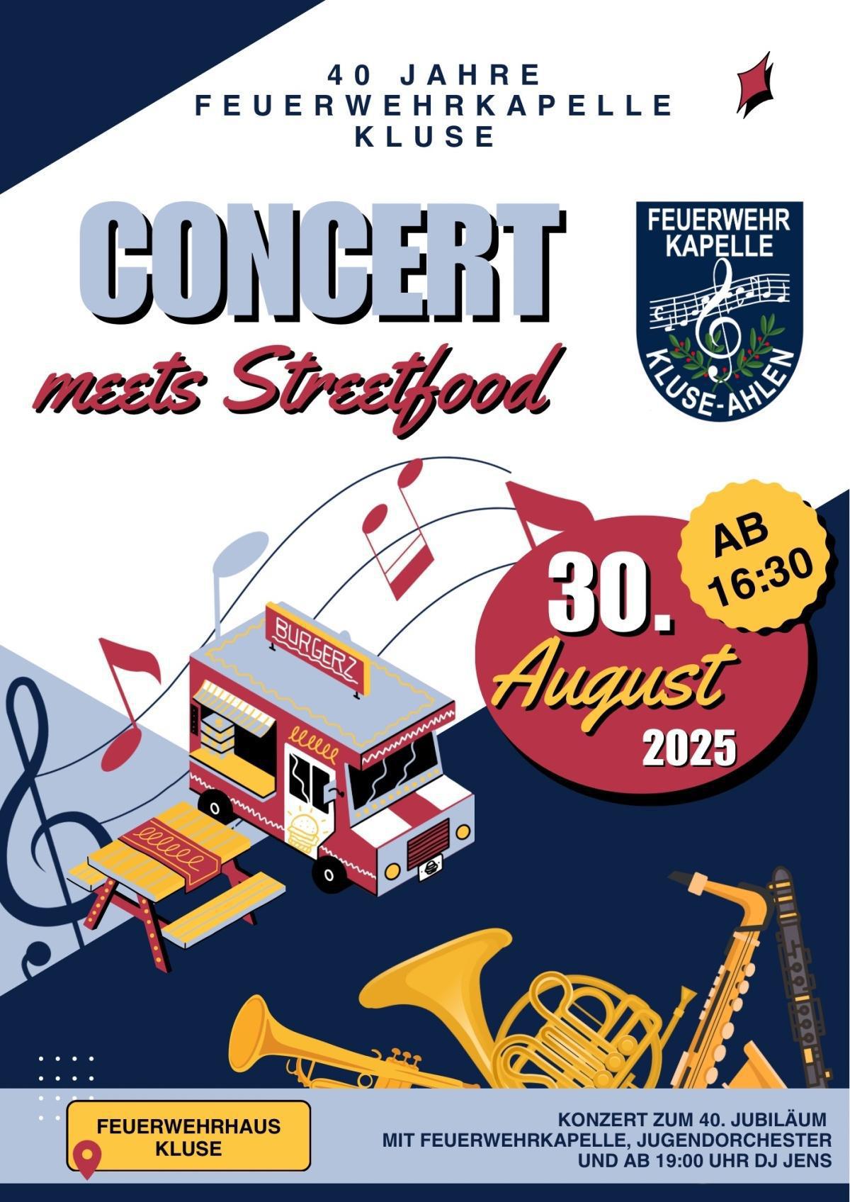 Concert meets Streetfood - Jubiläumskonzert 40 Jahre Feuerwehrkapelle Kluse Ahlen Concert meets Streetfood - Jubiläumskonzert 40 Jahre Feuerwehrkapelle Kluse Ahlen