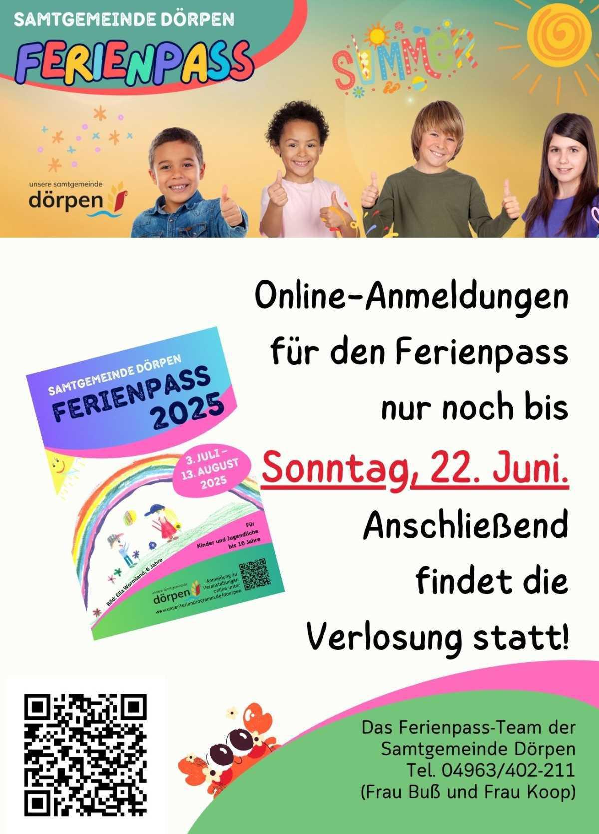 Anmeldeschluss Ferienpass