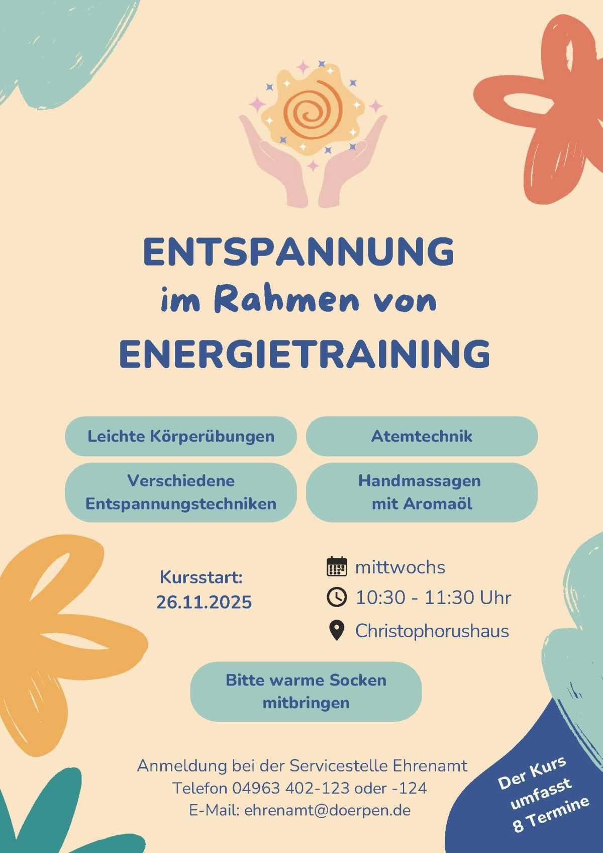 Neuer Entspannungskurs startet in Dörpen Neuer Entspannungskurs startet in Dörpen