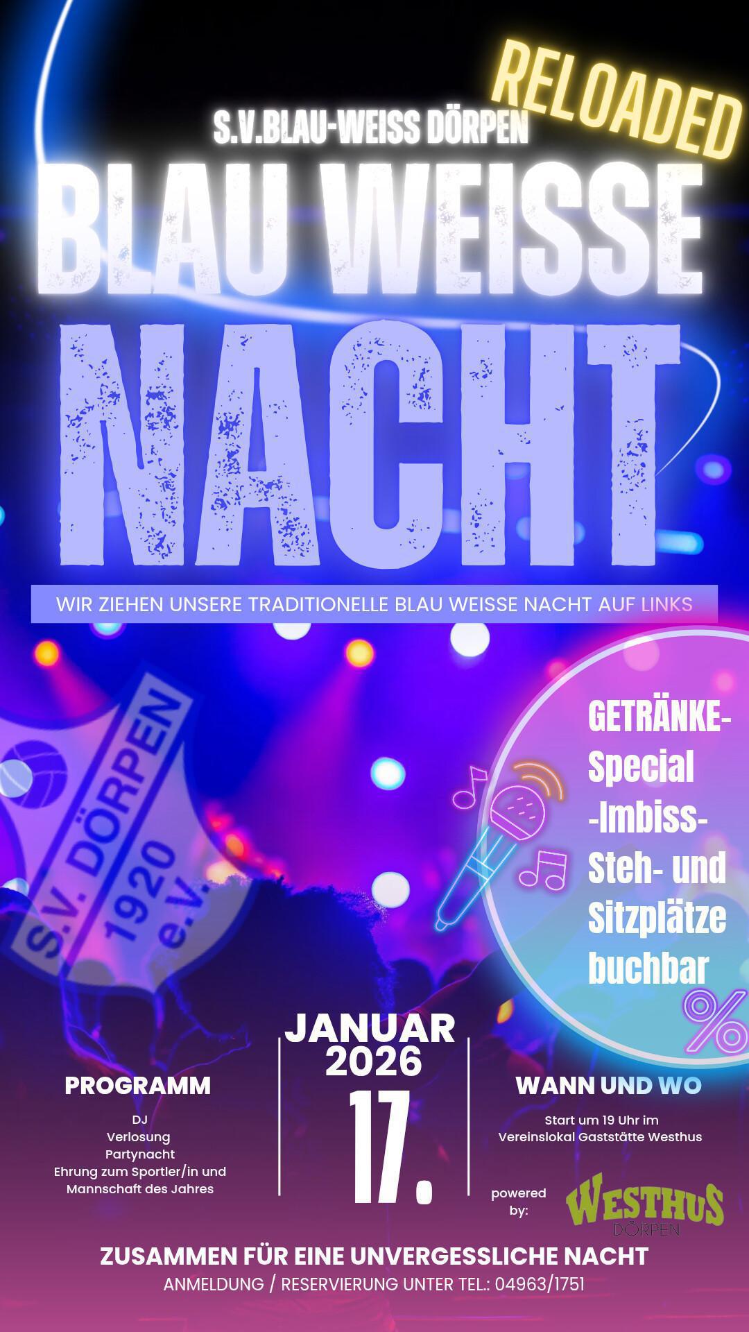 Blau-Weisse-Nacht am 17. Januar 2026