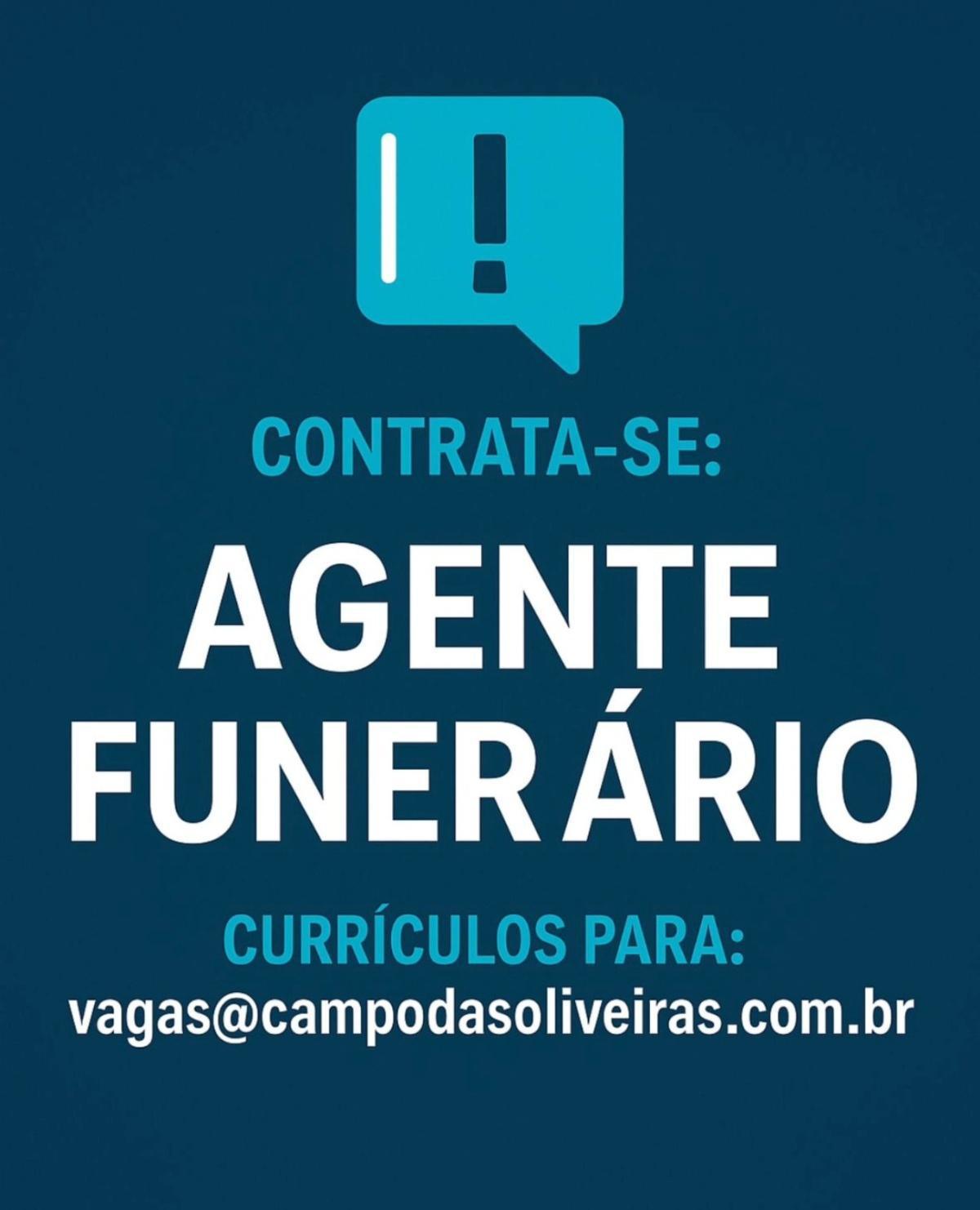Contrata-se Agente Funerário 