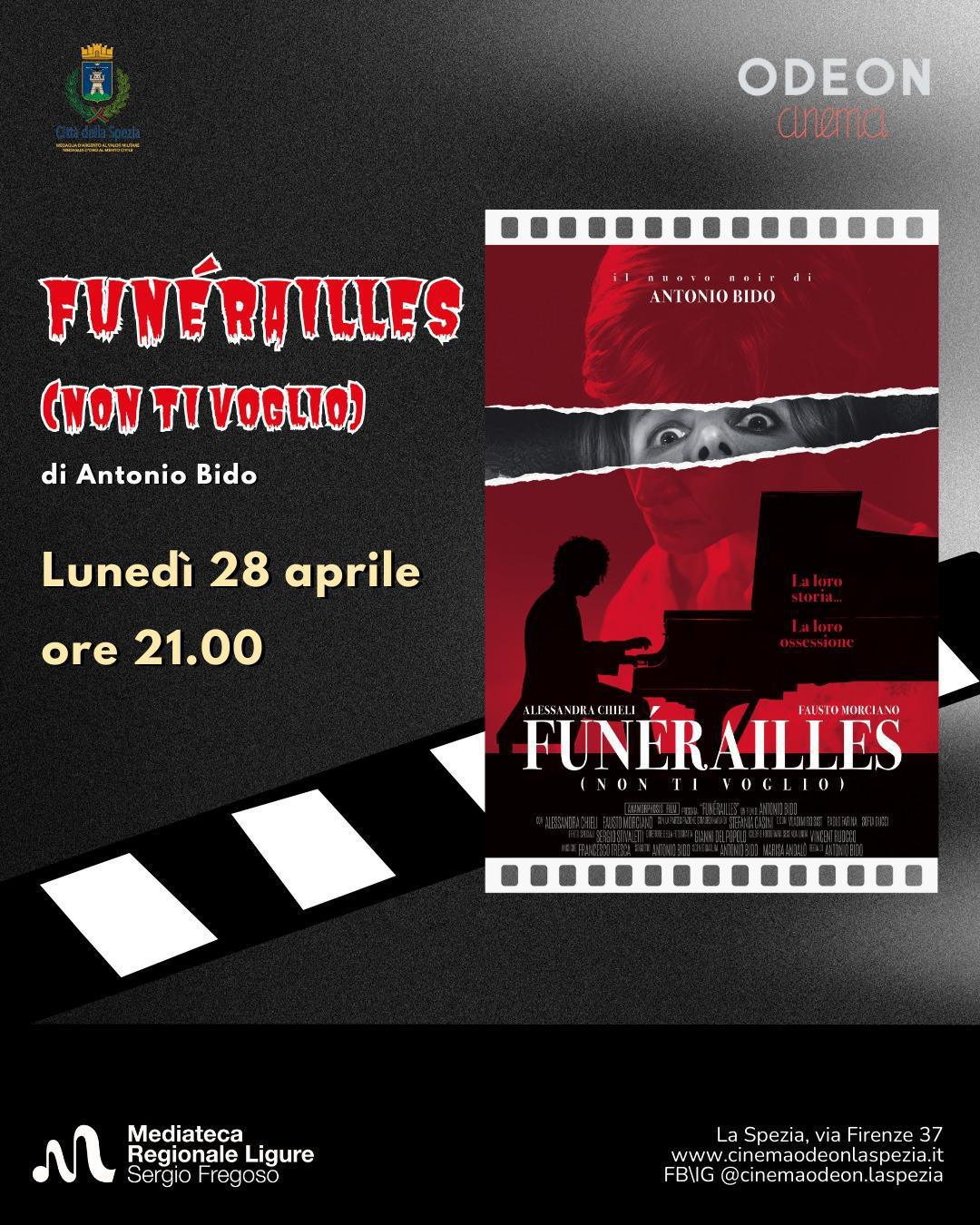 "Funérailles (non ti voglio)" di Antonio Bido (proiezione ore 21.00) "Funérailles (non ti voglio)" di Antonio Bido (proiezione ore 21.00)