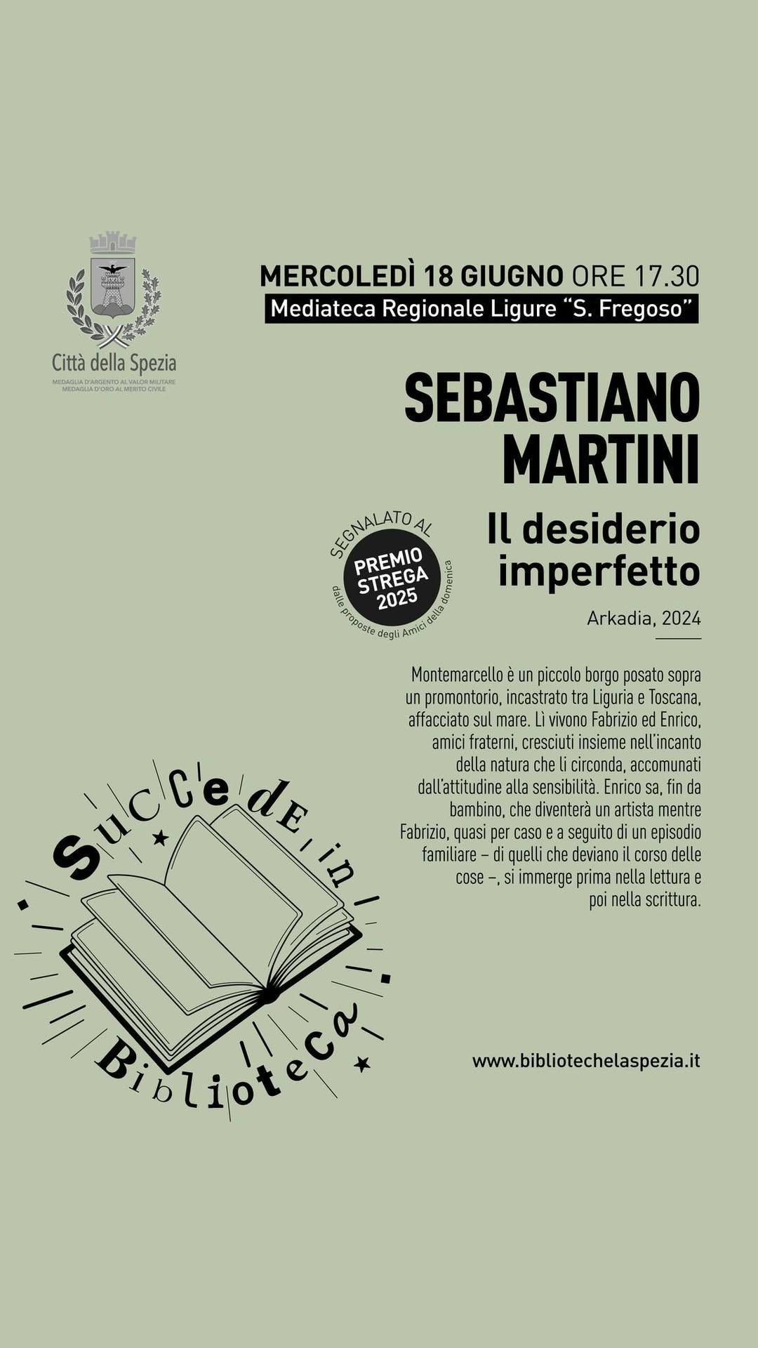 Sebastiano Martini "II desiderio imperfetto" (inizio ore 17.30)