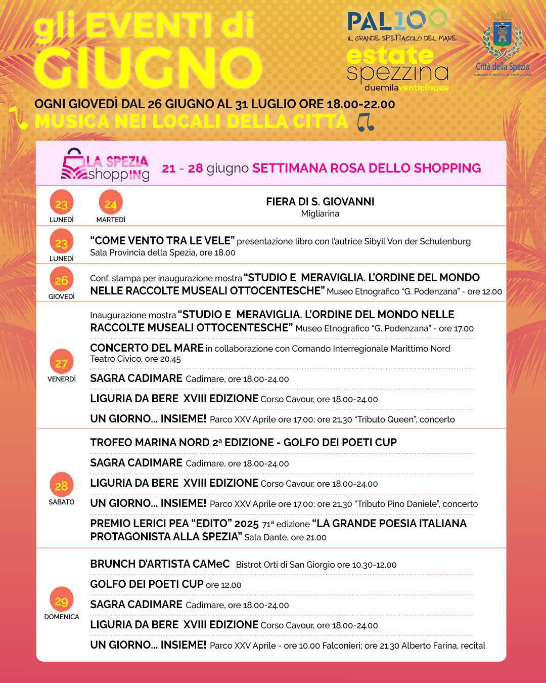 Premio Lerici Pea "Edito" 2025 71ª Edizione "La Grande Poesia Italiana protagonista alla Spezia" (inizio ore 21.00)