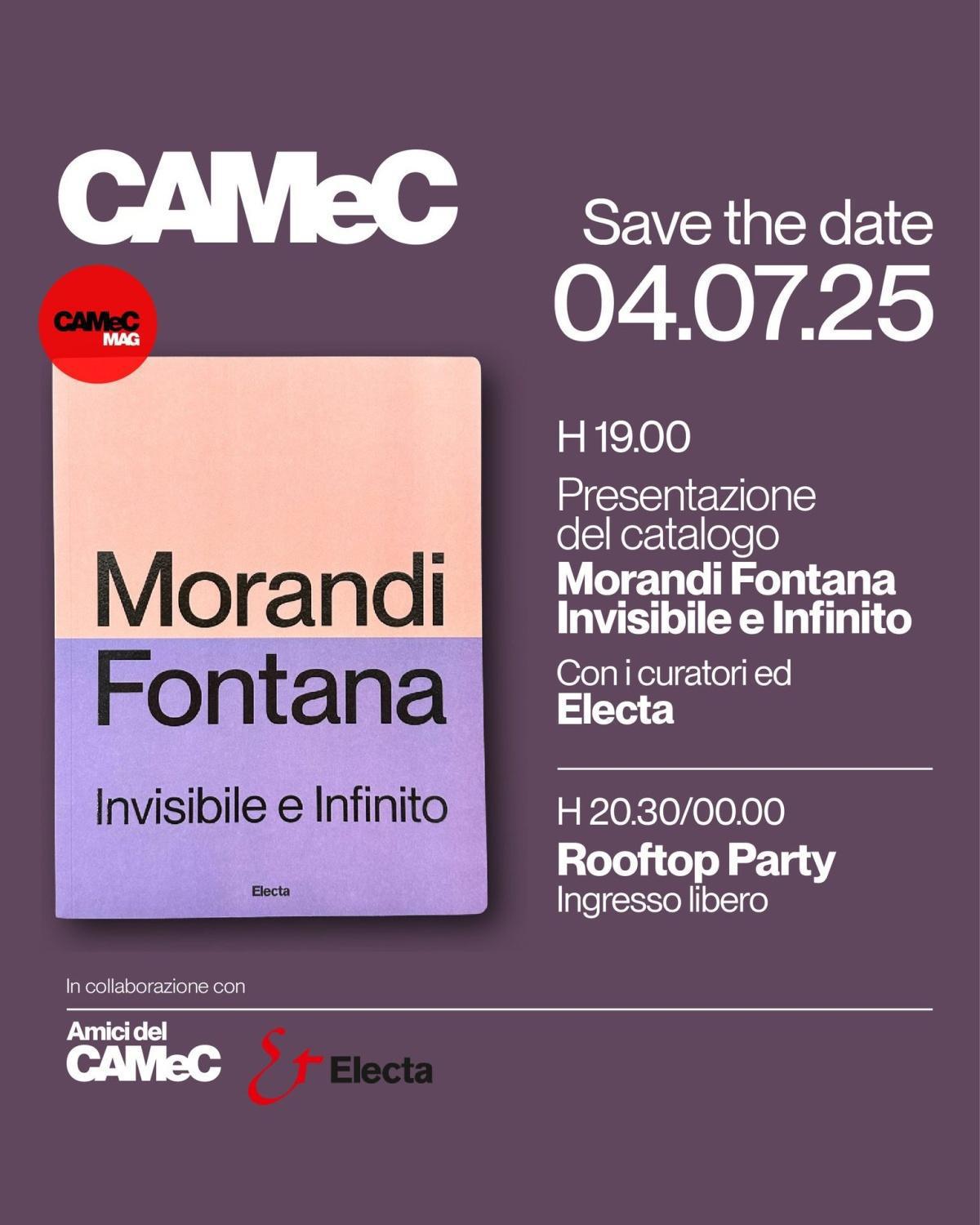 Presentazione del catalogo Morandi Fontana Invisibile e Infinito (inizio ore 19.00)