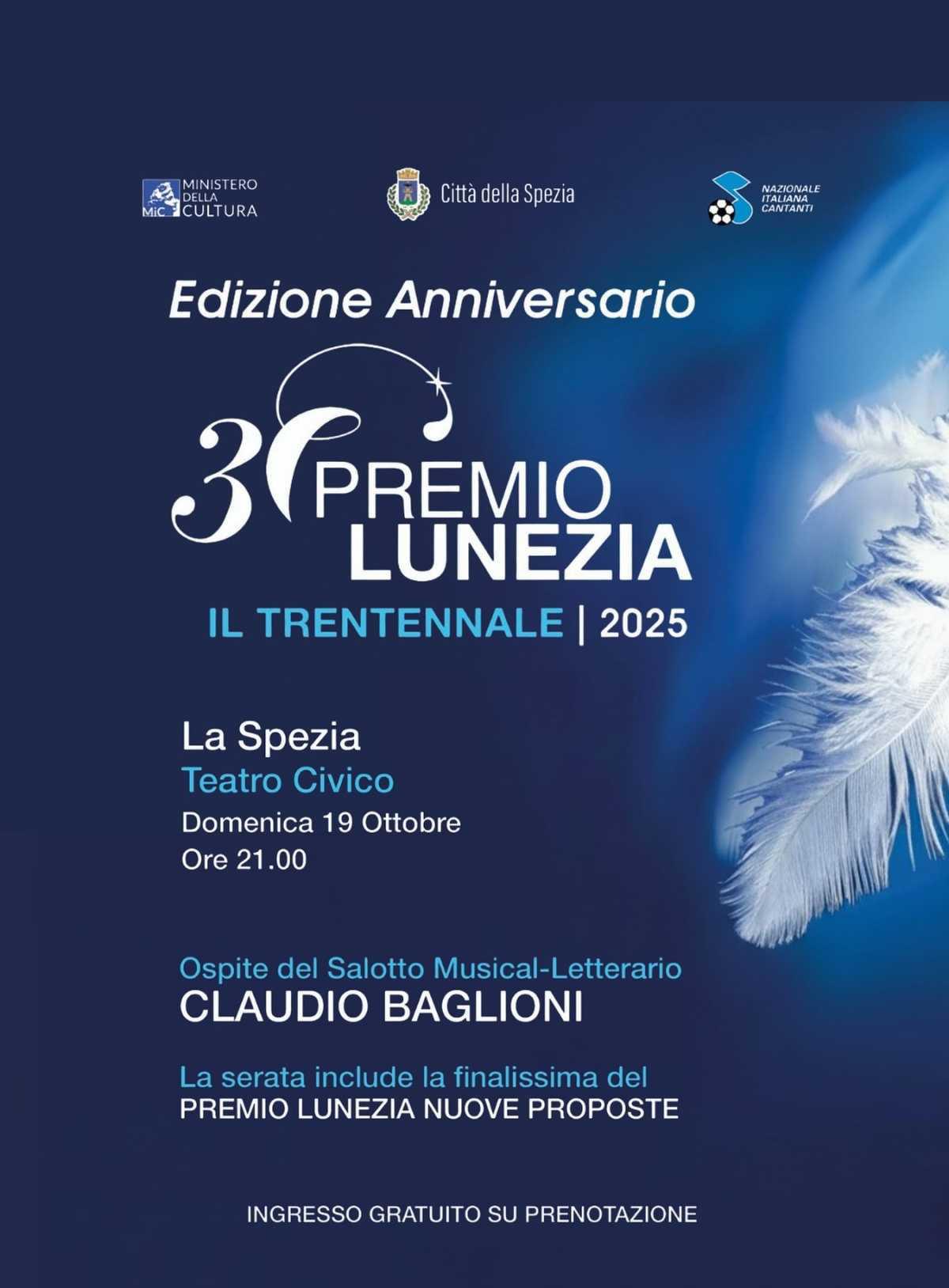 Premio Lunezia - Serata Finale (inizio ore 21.00) Premio Lunezia - Serata Finale (inizio ore 21.00)