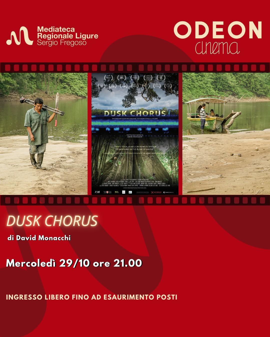 "Dusk Chorus" di David Monacchi (proiezione ore 21.00) "Dusk Chorus" di David Monacchi (proiezione ore 21.00)