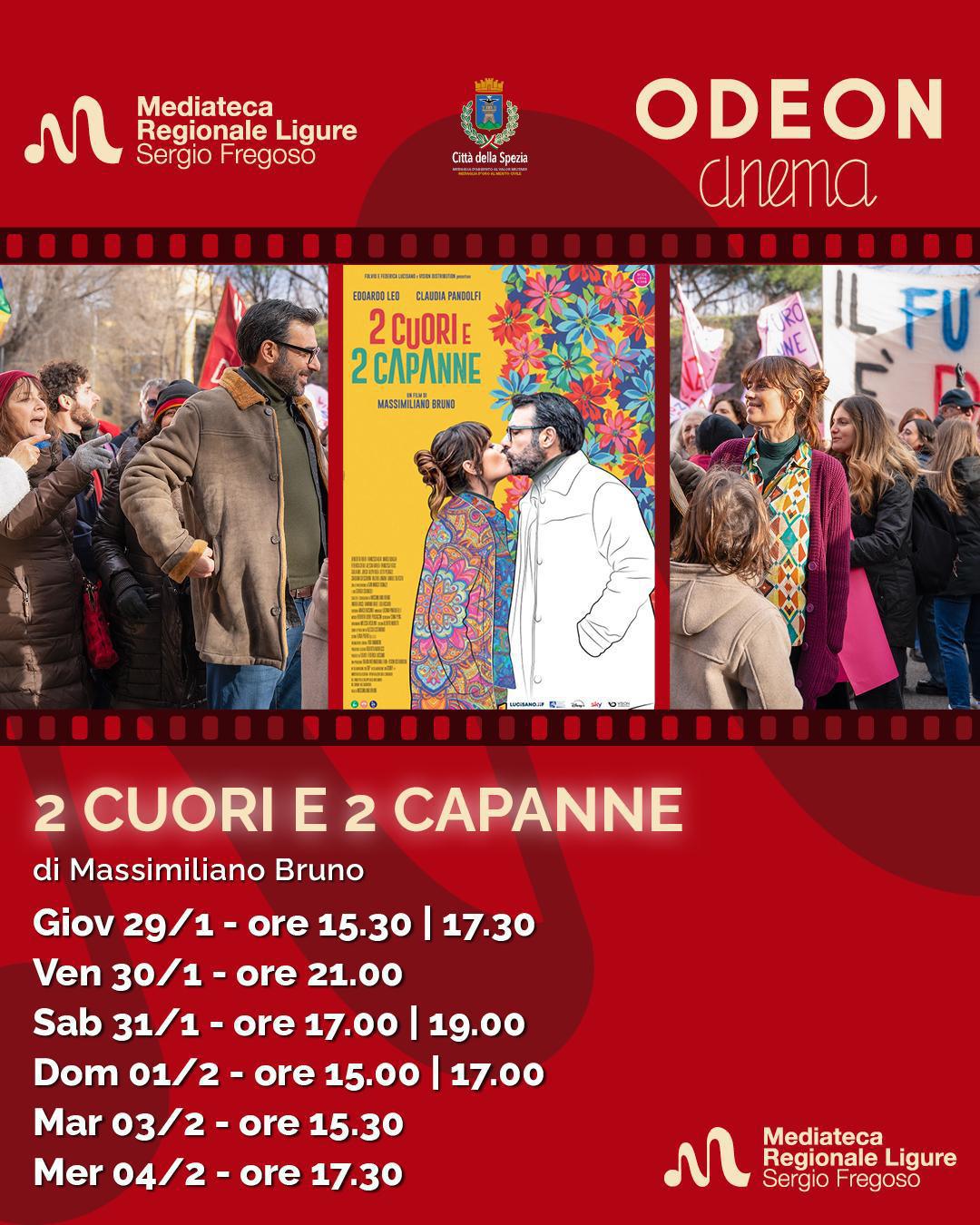 "2 Cuori e 2 Capanne" di Massimiliano Bruno (proiezioni ore 15.00 e 17.00) "2 Cuori e 2 Capanne" di Massimiliano Bruno (proiezioni ore 15.00 e 17.00)