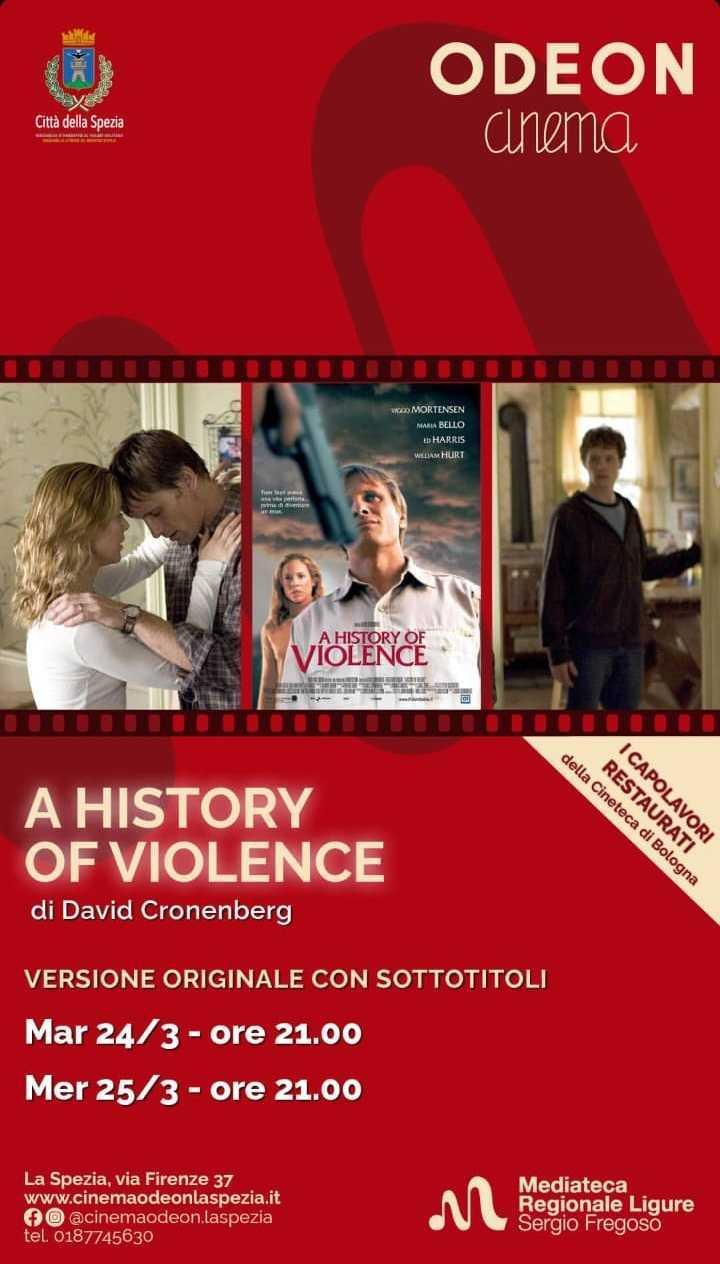 "A History of Violence" di David Cronenberg (proiezione ore 21.00) "A History of Violence" di David Cronenberg (proiezione ore 21.00)