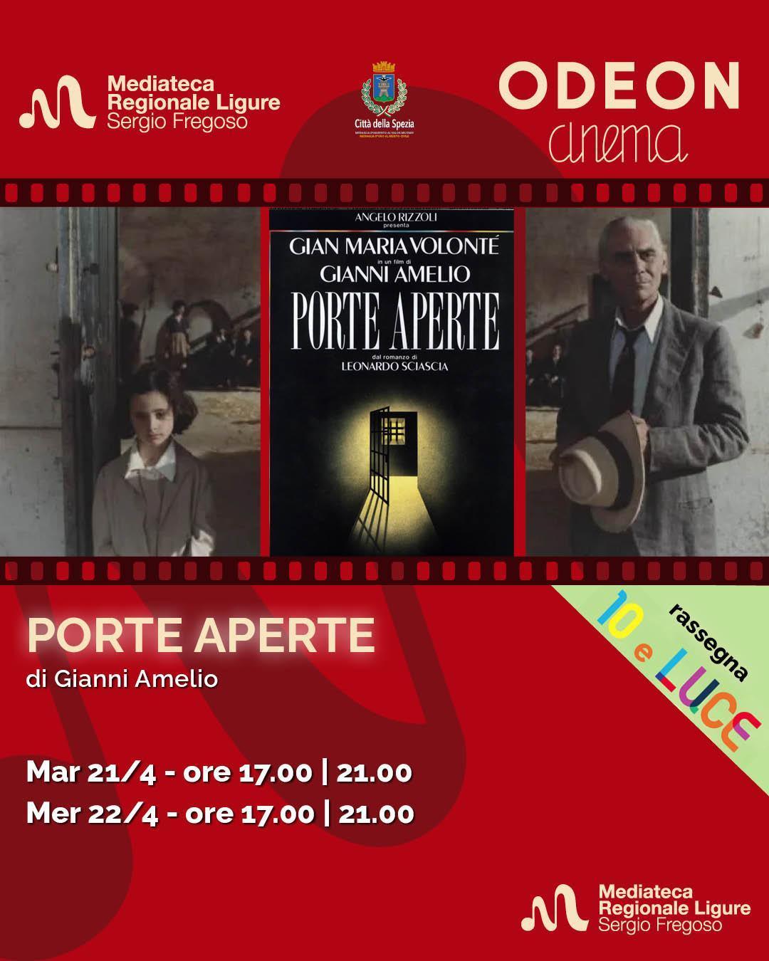 "Porte Aperte" di Gianni Amelio (proiezioni ore 17.00 - 21.00)
