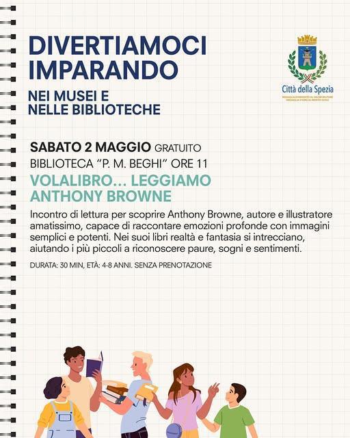 Volalibro… leggiamo Anthony Browne (inizio ore 11.00) Volalibro… leggiamo Anthony Browne (inizio ore 11.00)