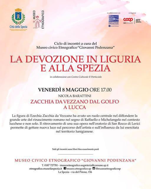 "Zacchia da Vezzano dal Golfo a Lucca" a cura di Nicola Barattini (dalle ore 17:00 alle 18:30) "Zacchia da Vezzano dal Golfo a Lucca" a cura di Nicola Barattini (dalle ore 17:00 alle 18:30)