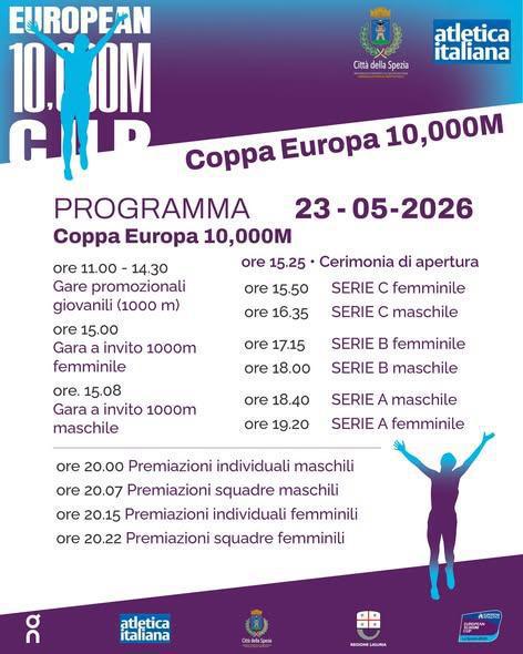 Coppa Europa 10.000 metri (dalle ore 11:00)