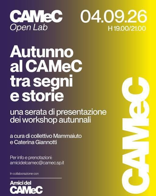 Autunno al CAMeC tra segni e stone - una serata di presentazione dei workshop autunnali (Inizio ore 19.00)