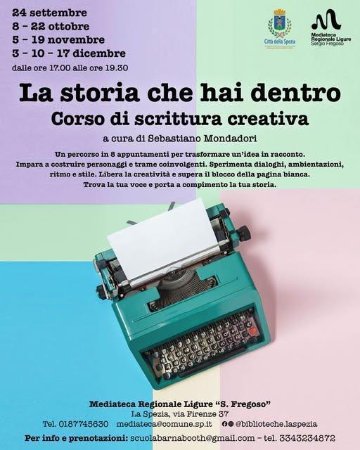 “La storia che hai dentro” Corso di scrittura creativa (dalle ore 17.00 alle 19.30)