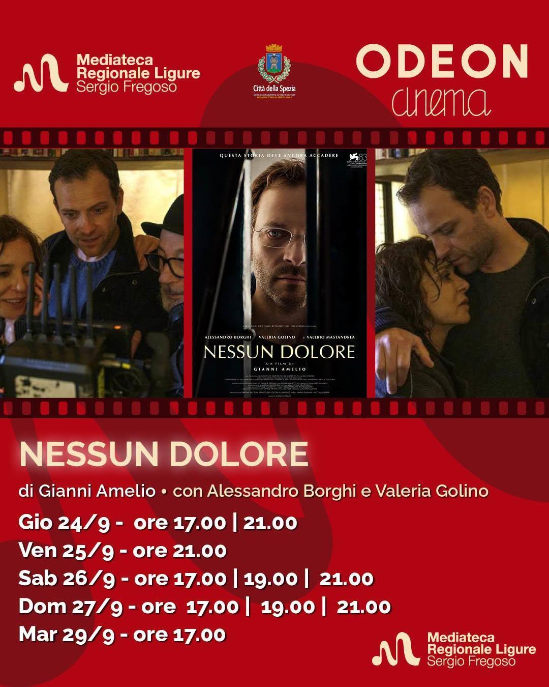 "Nessun dolore" di Gianni Amelio (start h. 17.00) "Nessun dolore" di Gianni Amelio (start h. 17.00)