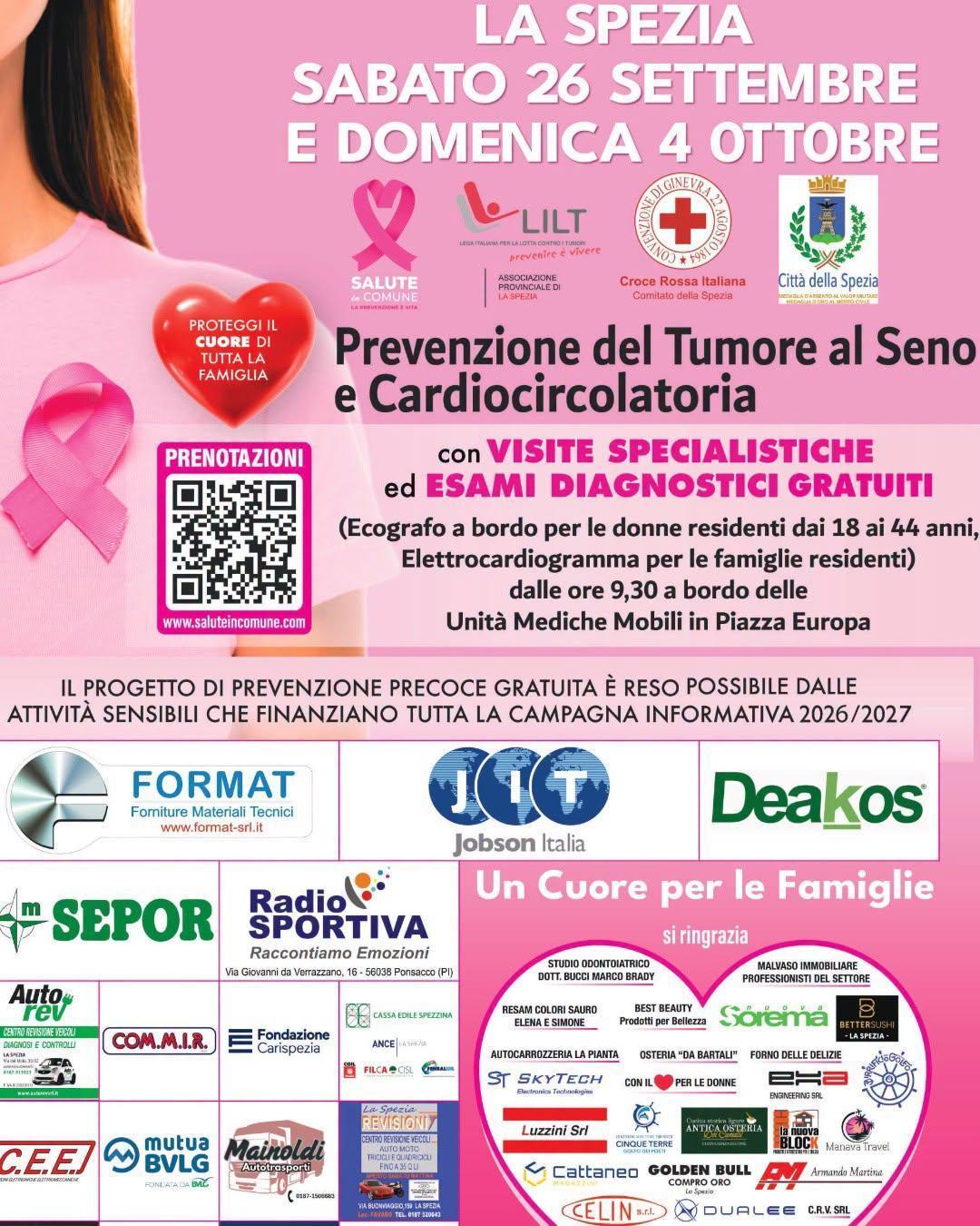 La prevenzione arriva in piazza! “Salute in Comune” (inizio ore 09.00)