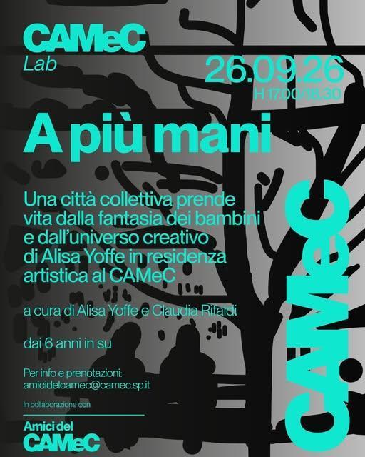 A Più Mani - Una Città da Immaginare Insieme - Laboratorio per bambini con Alisa Yoffe (dalle ore 17:00) A Più Mani - Una Città da Immaginare Insieme - Laboratorio per bambini con Alisa Yoffe (dalle ore 17:00)