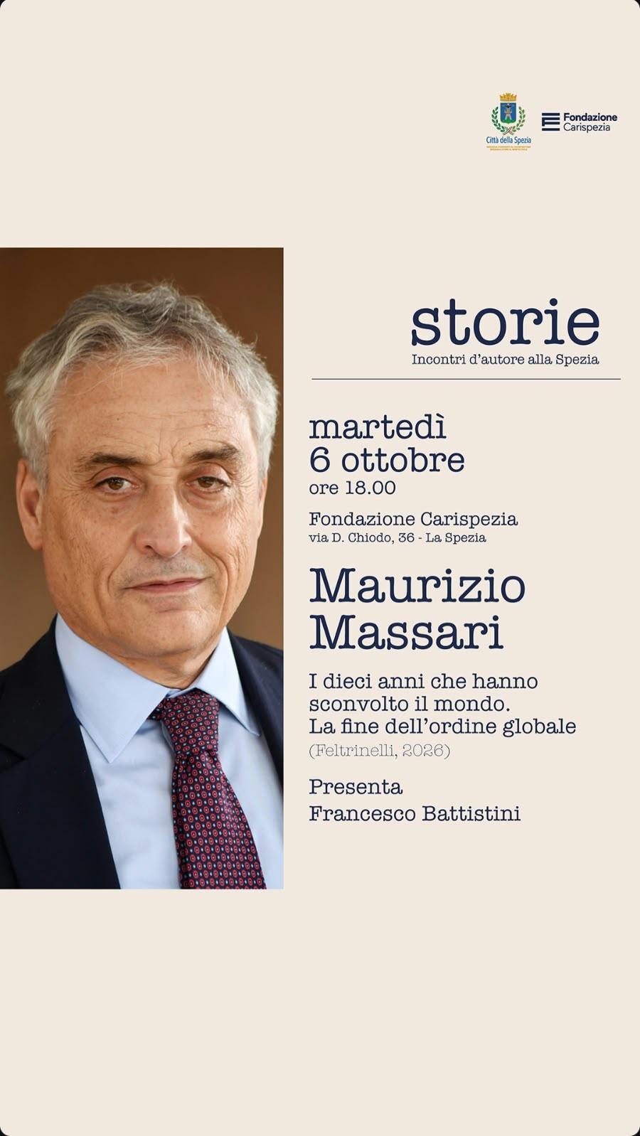 Maurizio Massari "I dieci anni che hanno sconvolto il mondo. La fine dell'ordine globale" (inizio ore 18:00) Maurizio Massari "I dieci anni che hanno sconvolto il mondo. La fine dell'ordine globale" (inizio ore 18:00)