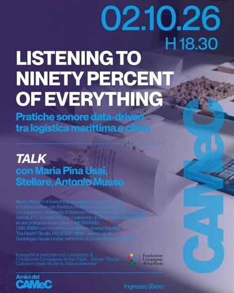 Listening to Ninety Percent of Everything (inizio ore 18:30) Listening to Ninety Percent of Everything (inizio ore 18:30)
