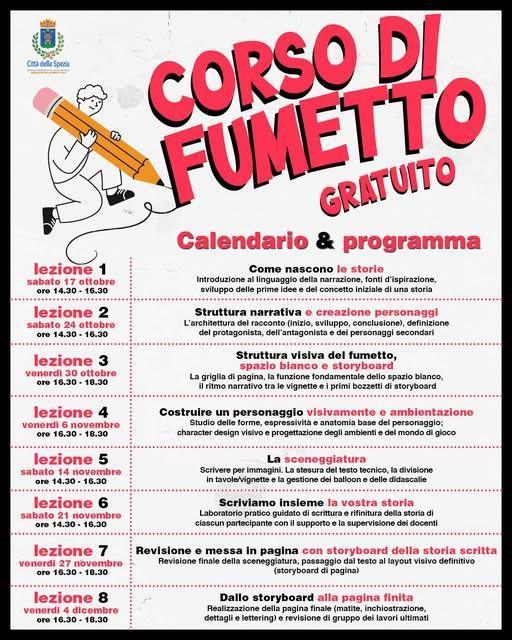 Corso di Fumetto (dalle ore 14.30 alle 16.30)