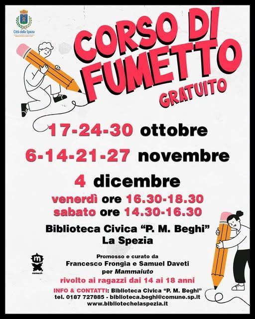Corso di Fumetto (dalle ore 14.30 alle 16.30)