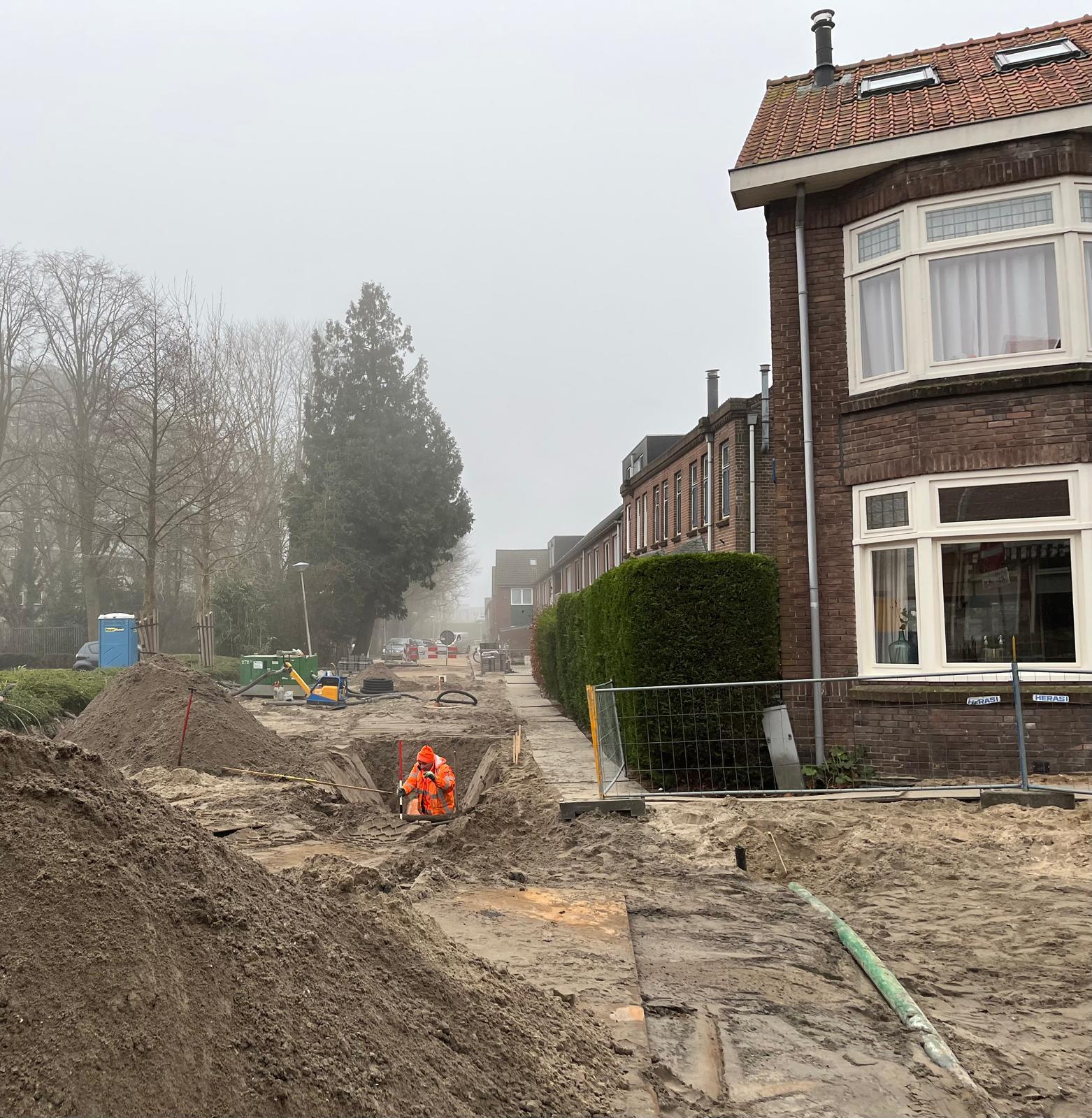 Rioolwerkzaamheden kruising Christiaan de Wetstraat - De La Reylaan fase 8D