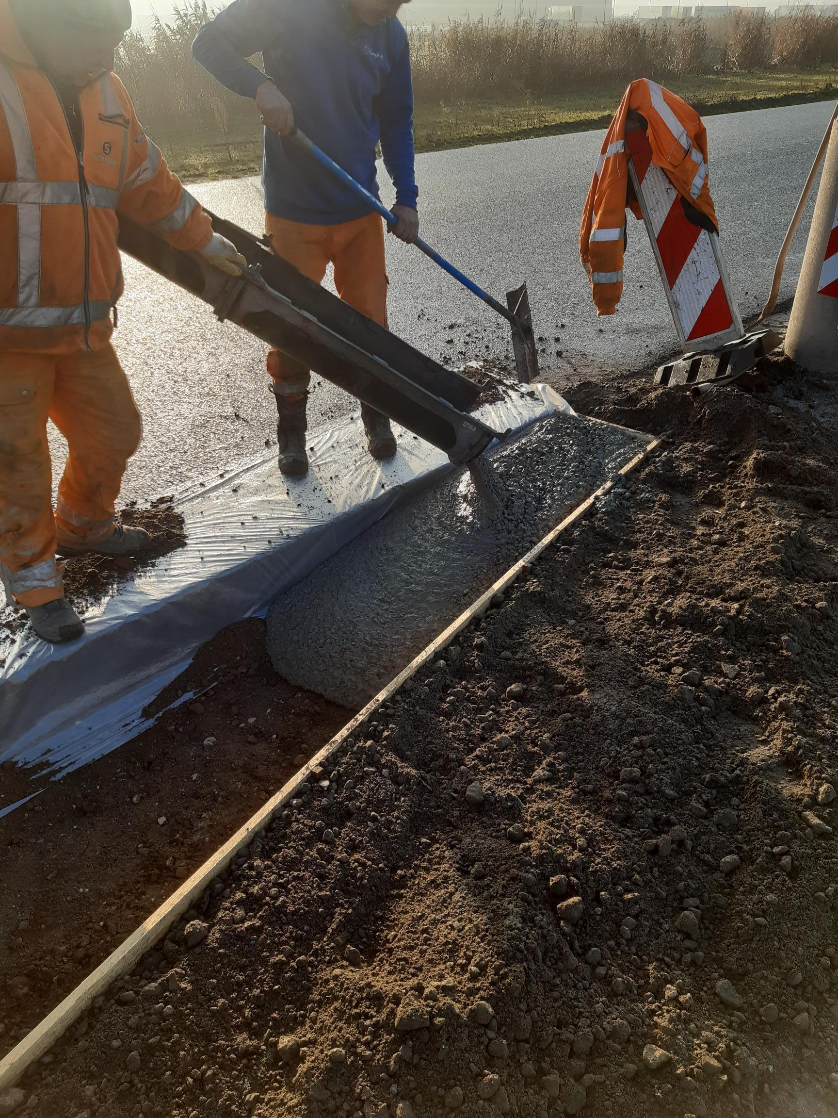 Aanbrengen bocht verbredingen