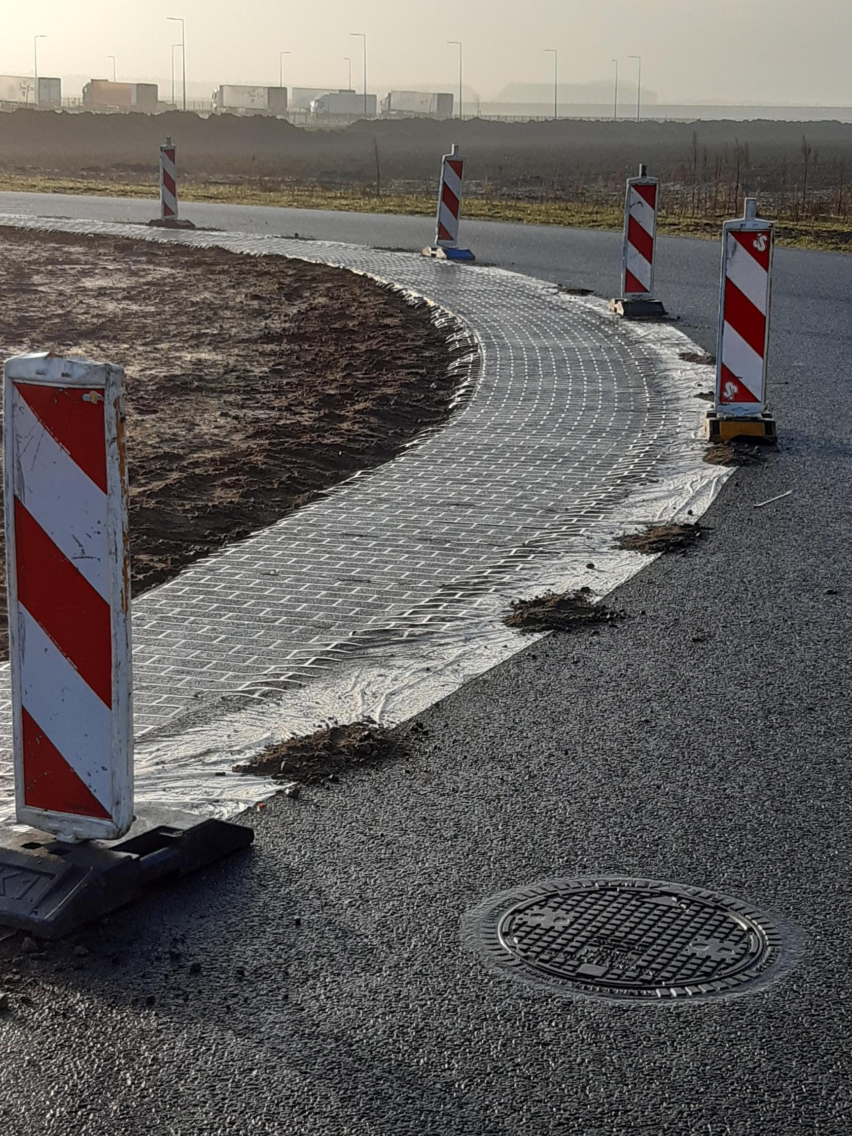 Aanbrengen bocht verbredingen