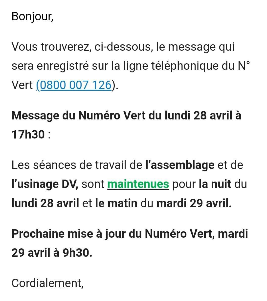 Info N°vert 28/04 à 17h30