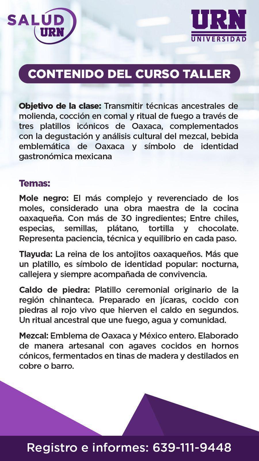 CURSO TALLER OAXACA: moles, maíz, ritual y el espíritu del sur